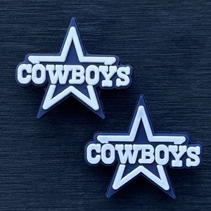 Cowboys Shoe Charms, 2 Pieces, Shoe Charms for Croc Shoes, Dallas Cowboys